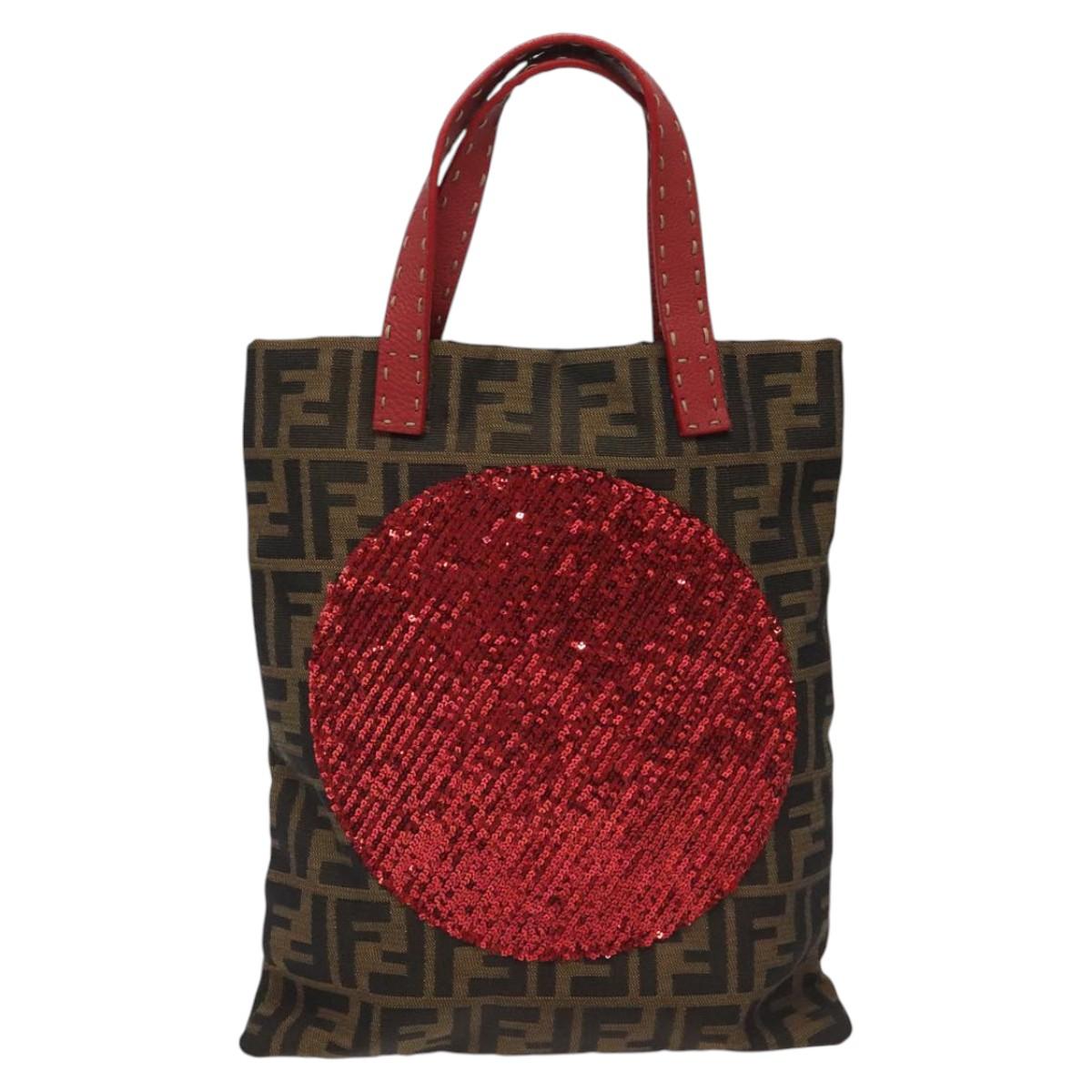 Vintage 2003 Fendi Tokyo Edition Zucca Sequin Tote