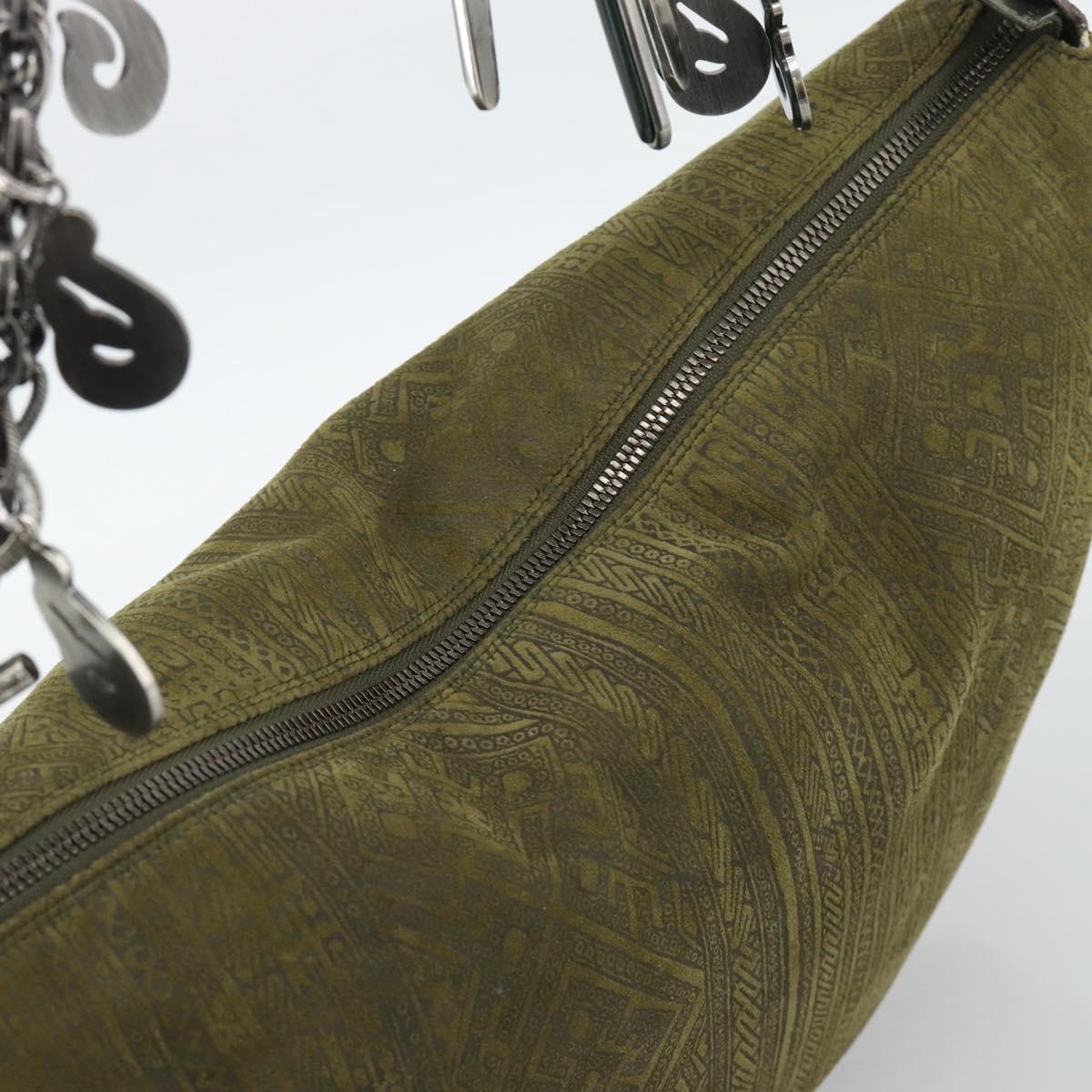 Vintage Y2K Salvatore Ferragamo Olive Suede Hobo Bag