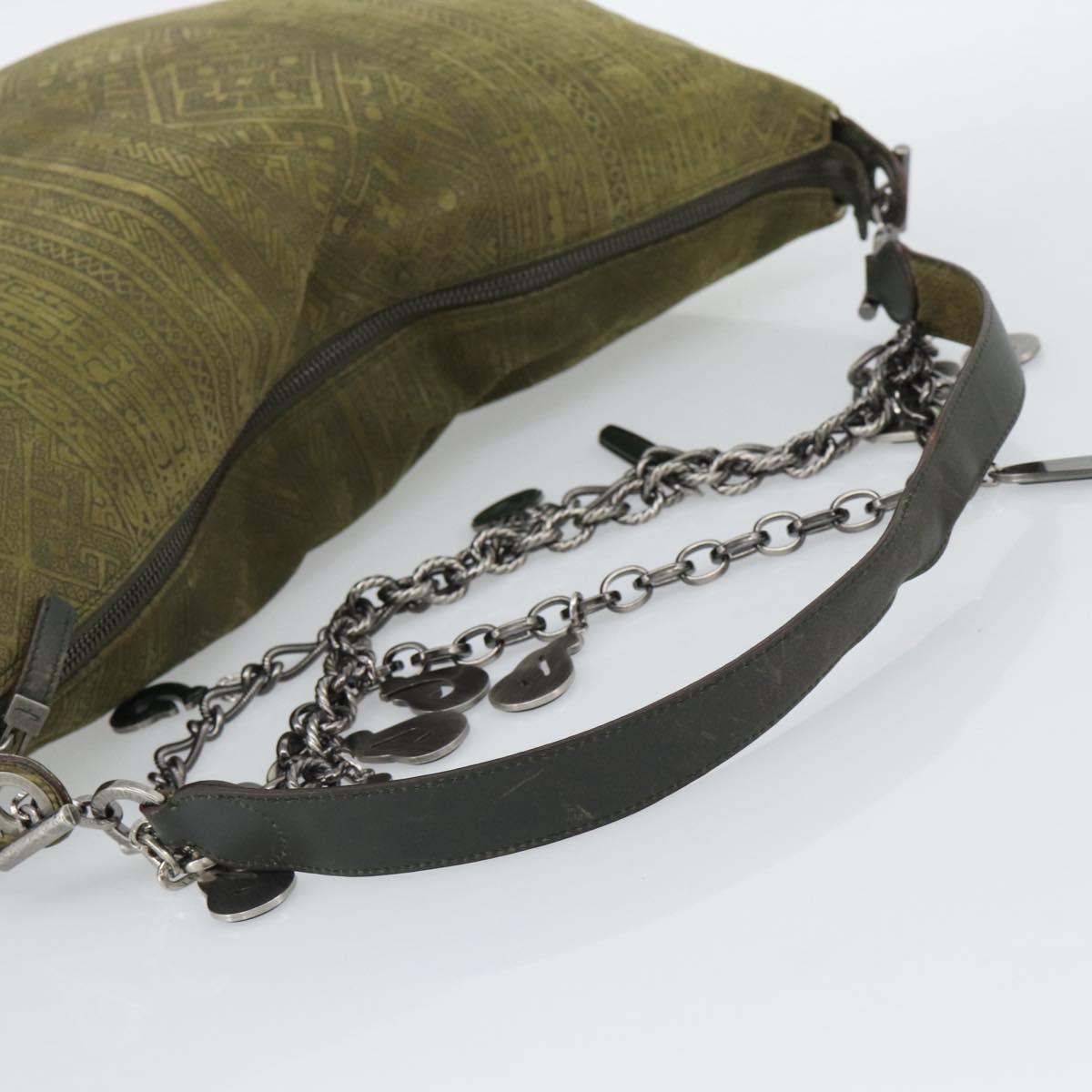 Vintage Y2K Salvatore Ferragamo Olive Suede Hobo Bag