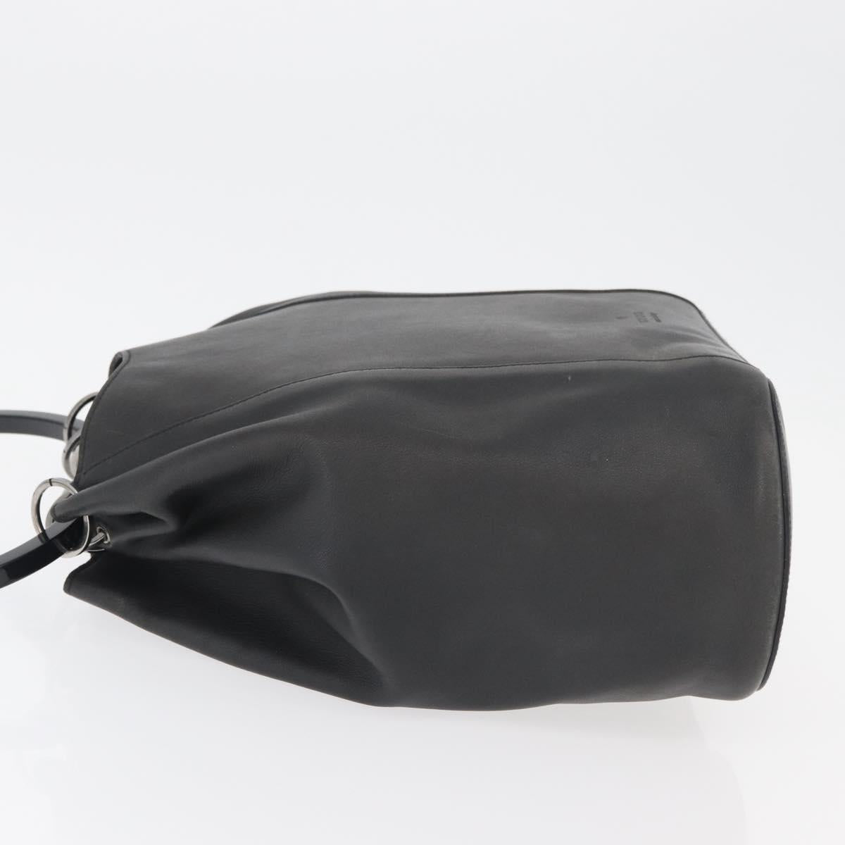 Vintage 1999 Tom Ford Gucci Black Leather Ring Handle Bag