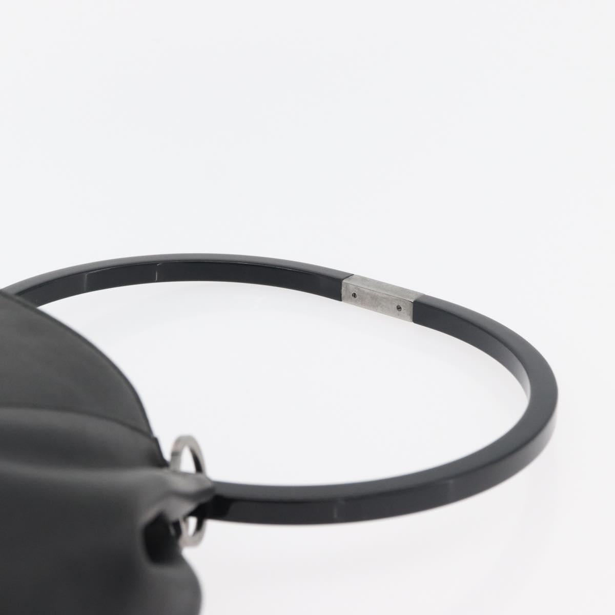 Vintage 1999 Tom Ford Gucci Black Leather Ring Handle Bag