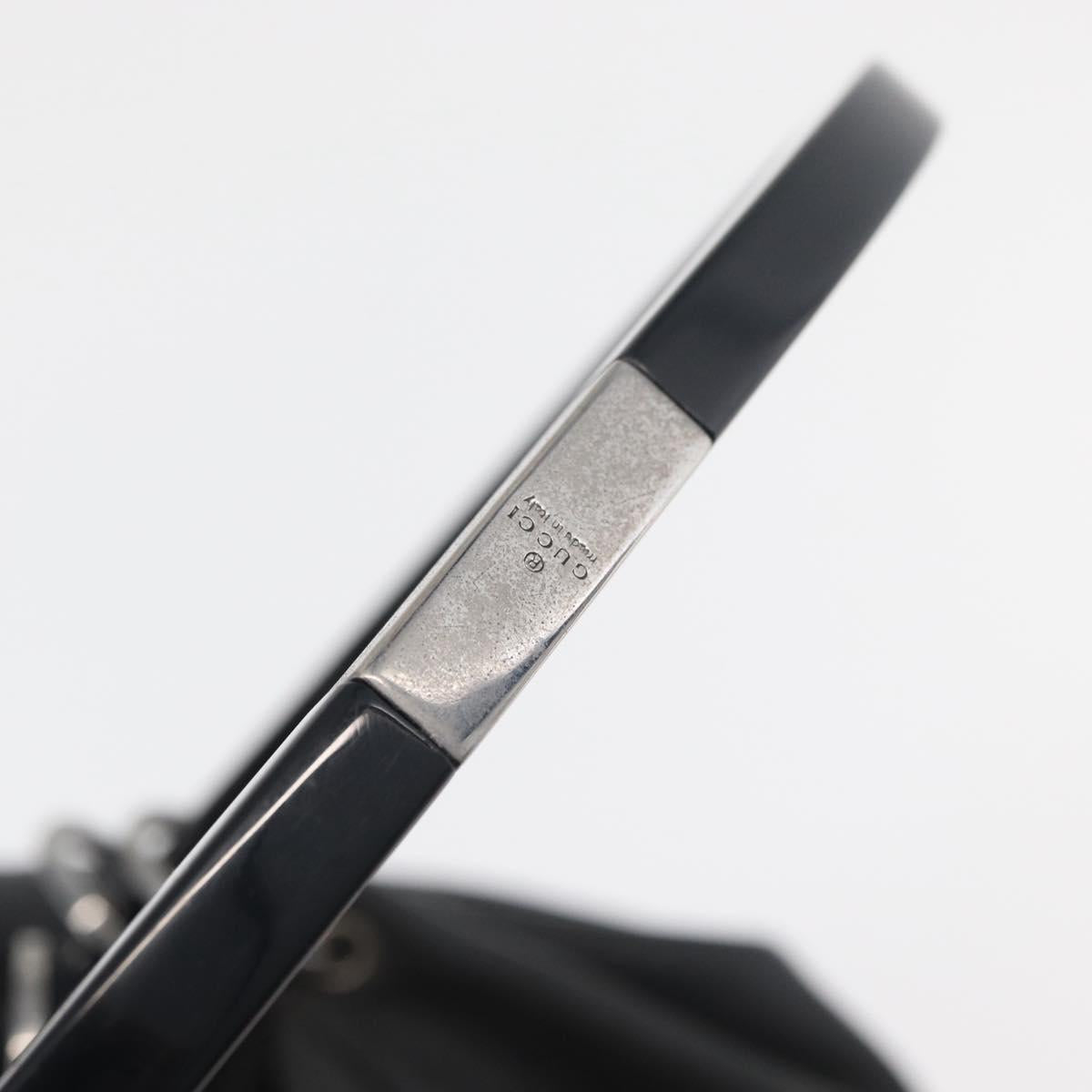 Vintage 1999 Tom Ford Gucci Black Leather Ring Handle Bag