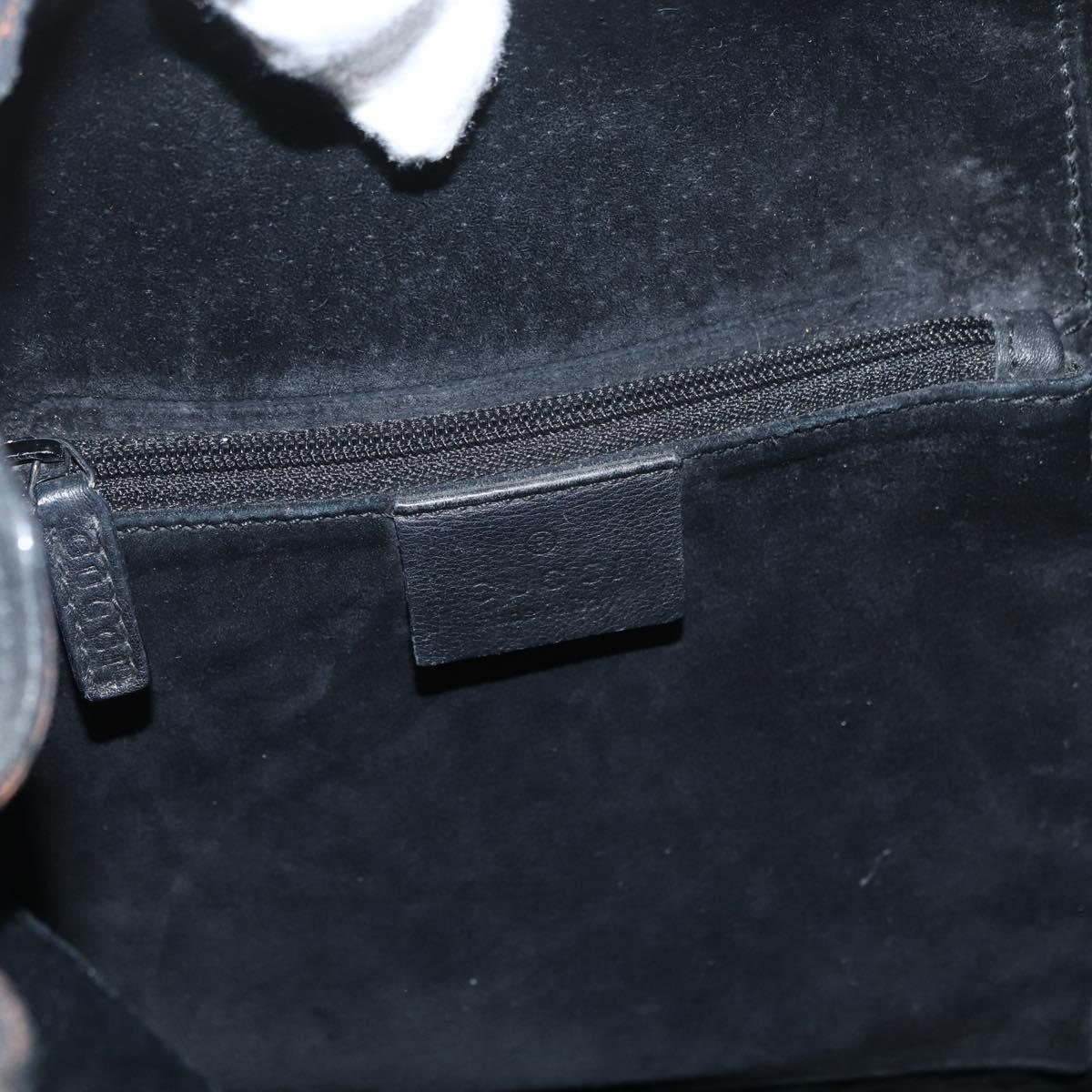 Vintage 1999 Tom Ford Gucci Black Leather Ring Handle Bag