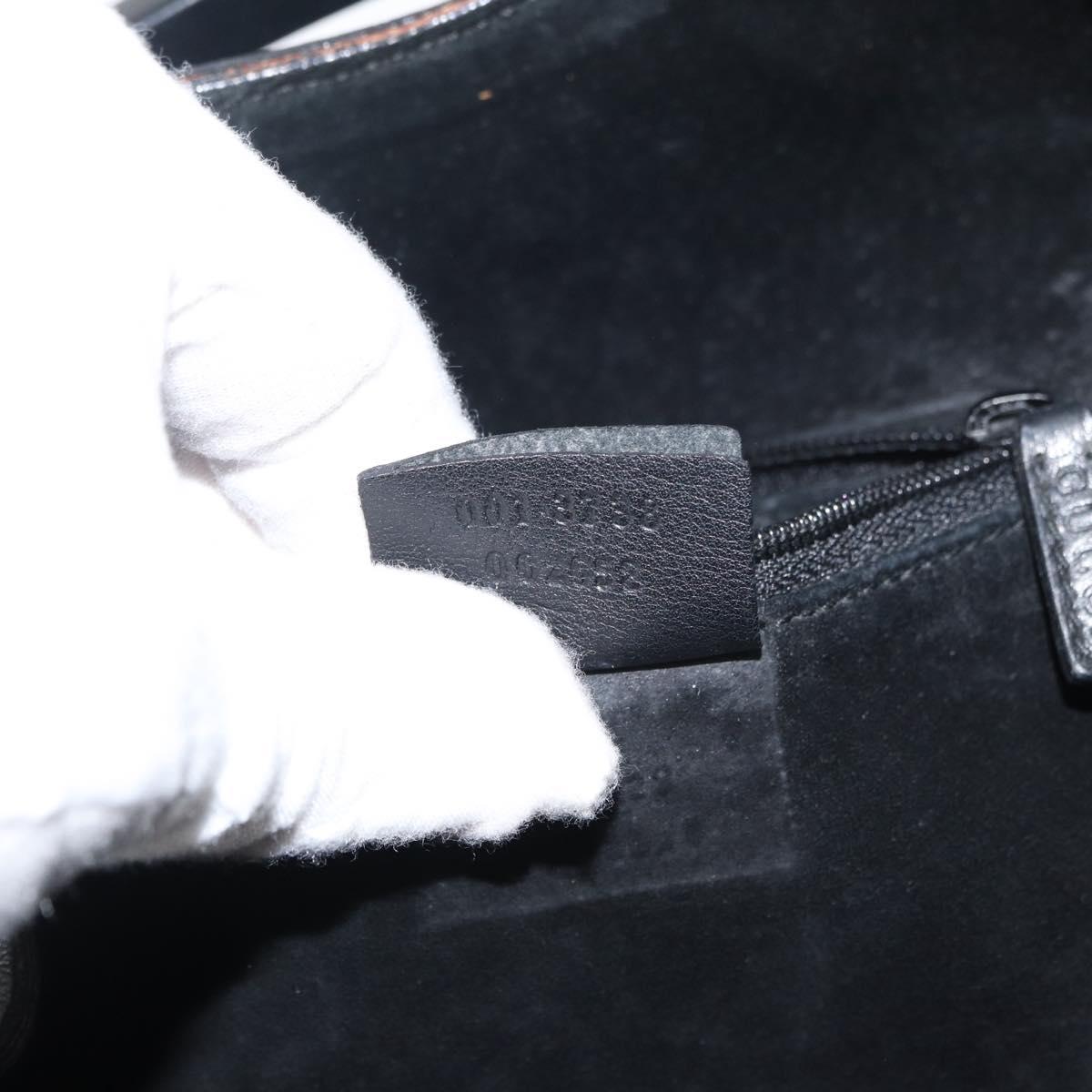 Vintage 1999 Tom Ford Gucci Black Leather Ring Handle Bag