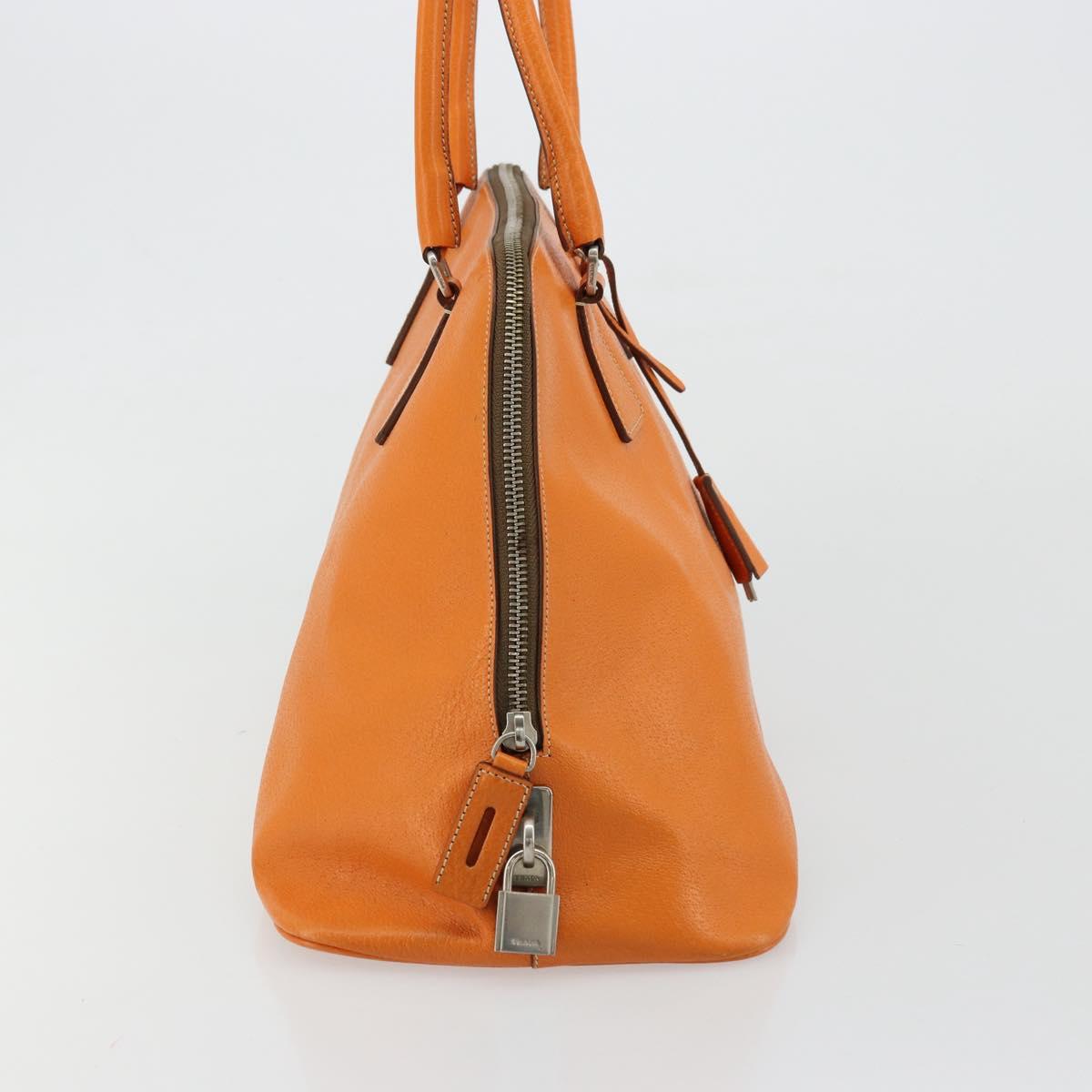 Vintage 2001 Prada Papaya Cinghiale Leather Dome Bag