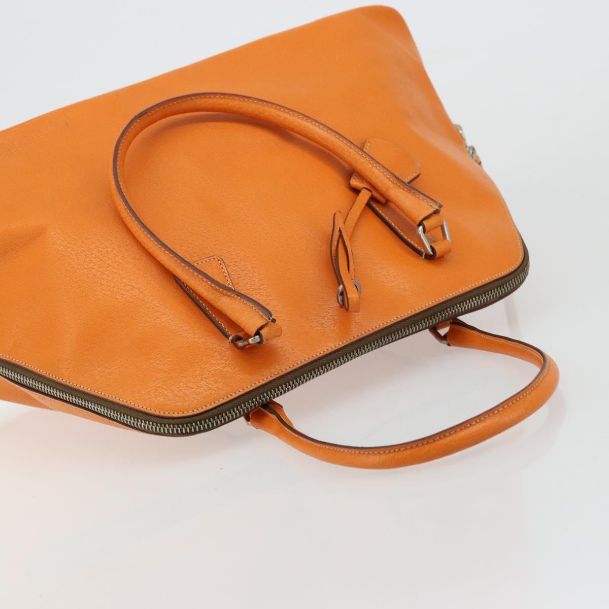 Vintage 2001 Prada Papaya Cinghiale Leather Dome Bag