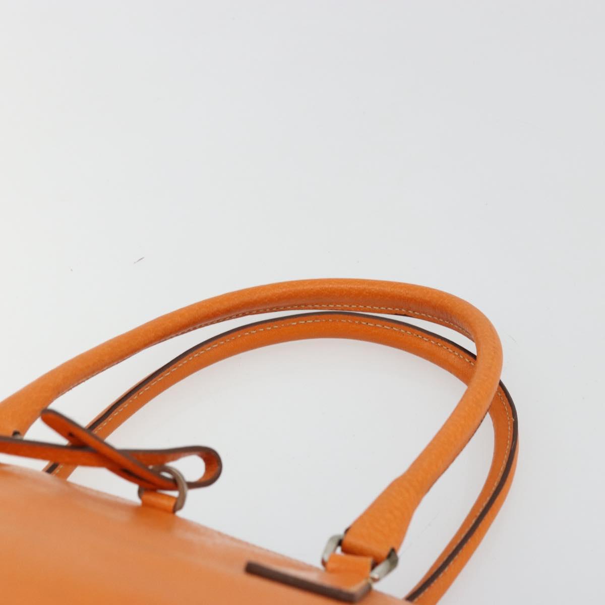 Vintage 2001 Prada Papaya Cinghiale Leather Dome Bag