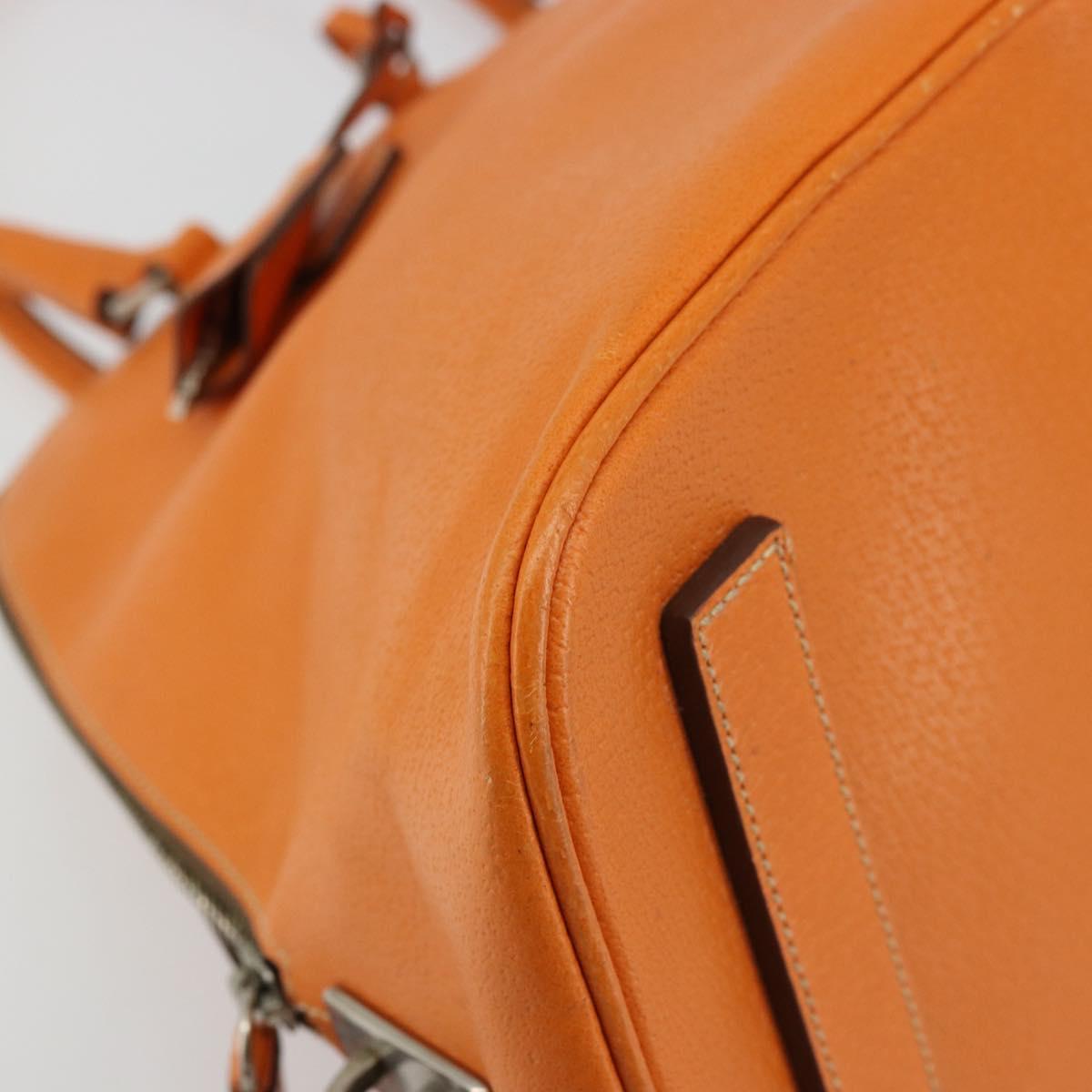 Vintage 2001 Prada Papaya Cinghiale Leather Dome Bag