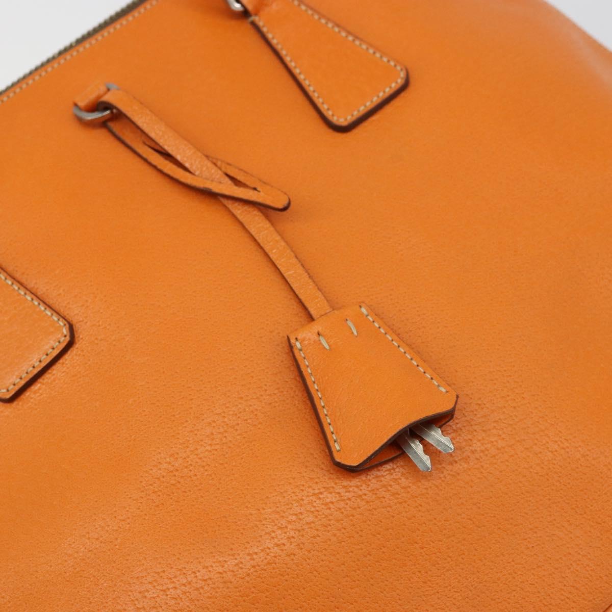 Vintage 2001 Prada Papaya Cinghiale Leather Dome Bag