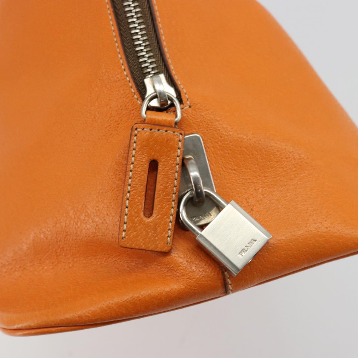 Vintage 2001 Prada Papaya Cinghiale Leather Dome Bag