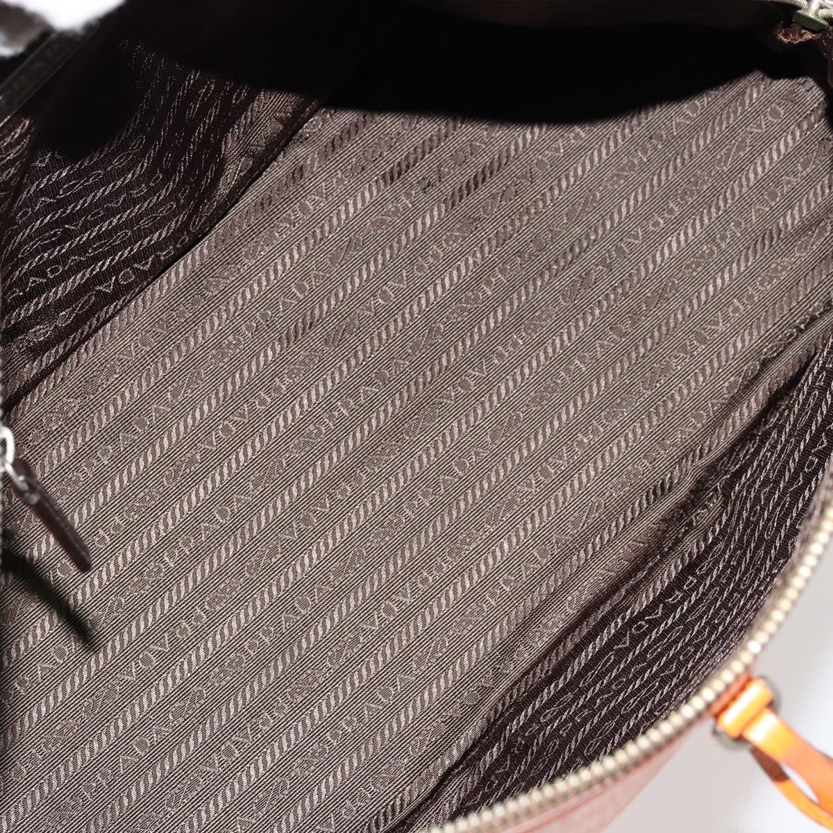 Vintage 2001 Prada Papaya Cinghiale Leather Dome Bag