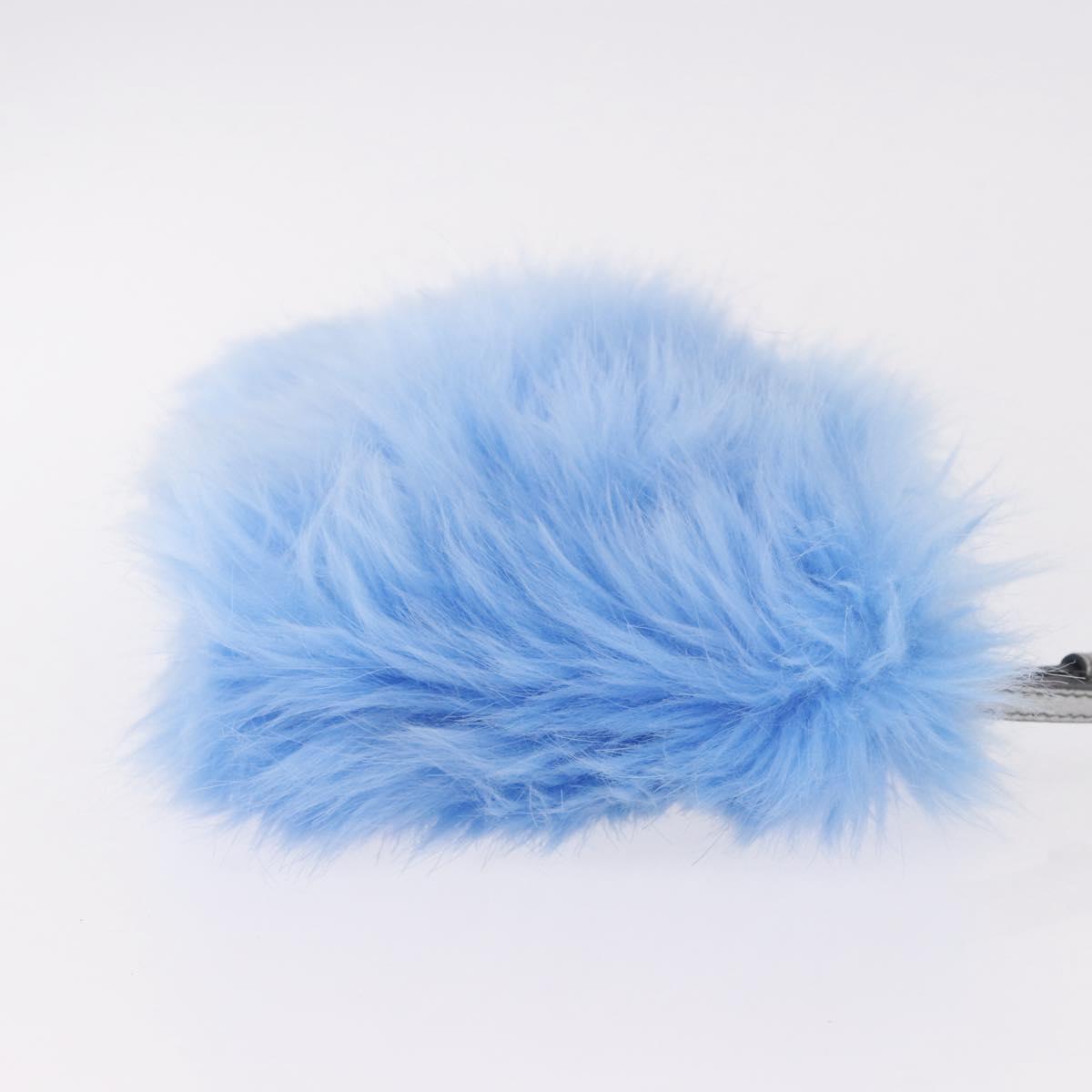Vintage Y2K Prada Blue Faux Fur Wristlet Clutch