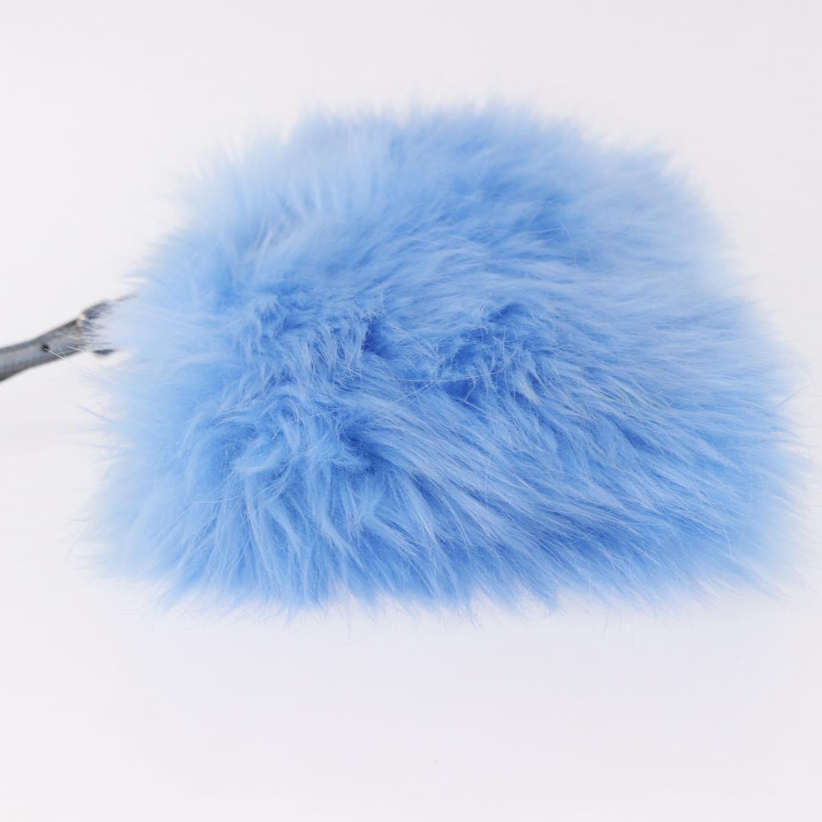 Vintage Y2K Prada Blue Faux Fur Wristlet Clutch