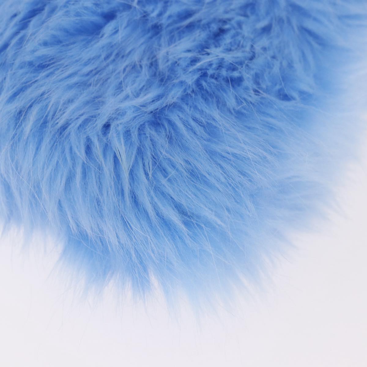 Vintage Y2K Prada Blue Faux Fur Wristlet Clutch