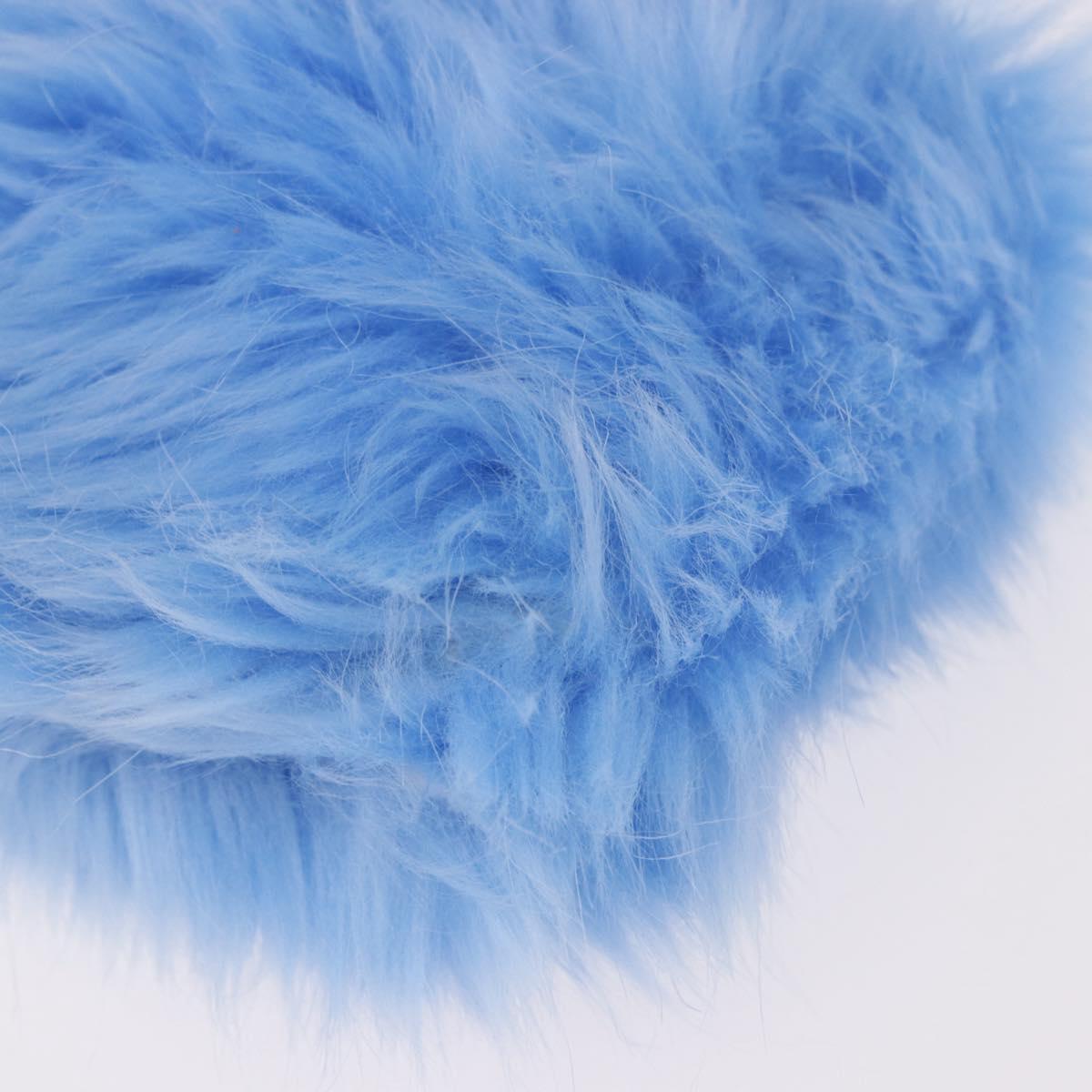 Vintage Y2K Prada Blue Faux Fur Wristlet Clutch