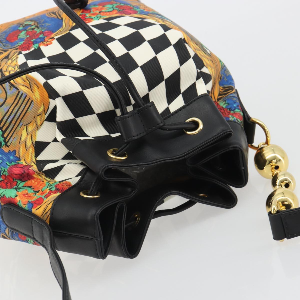 Vintage 80s/90s Gianni Versace Checkerboard Barocco Bucket Bag
