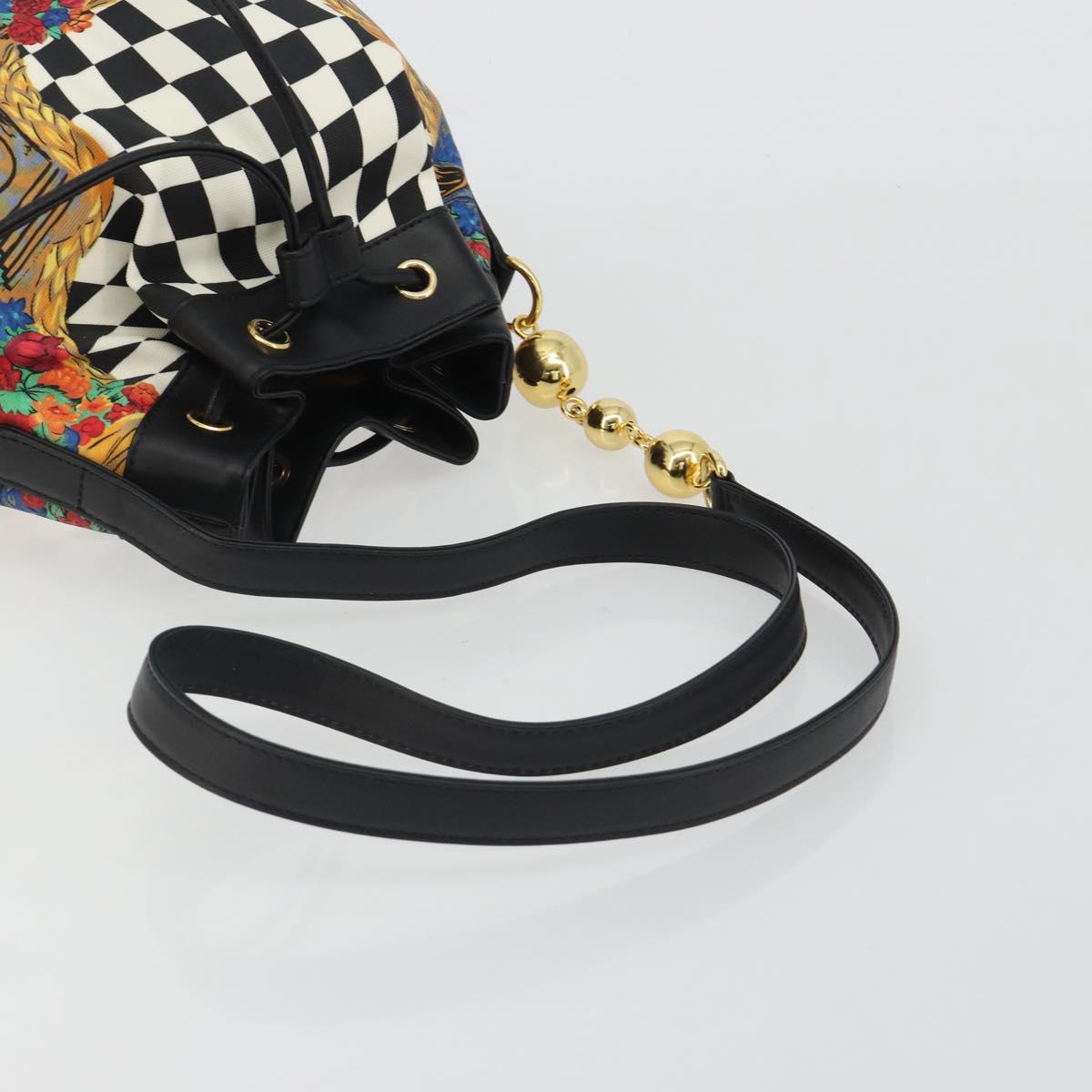 Vintage 80s/90s Gianni Versace Checkerboard Barocco Bucket Bag