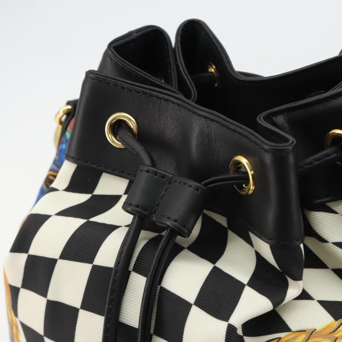 Vintage 80s/90s Gianni Versace Checkerboard Barocco Bucket Bag