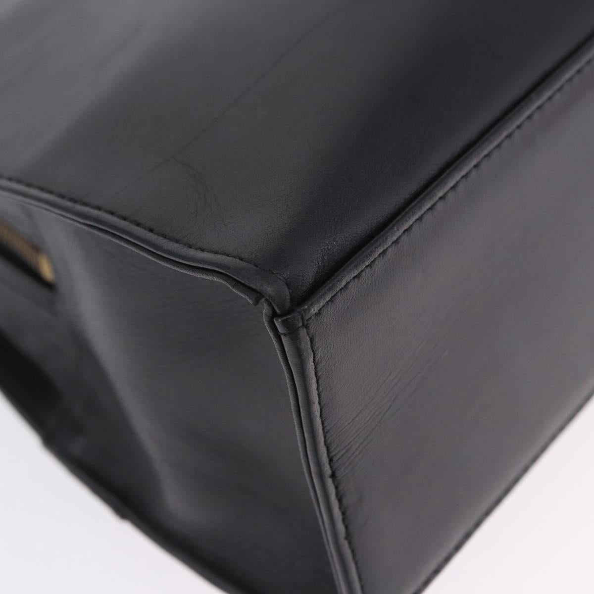 Vintage 90s Gianni Versace Black Leather Medusa Sunburst Tote