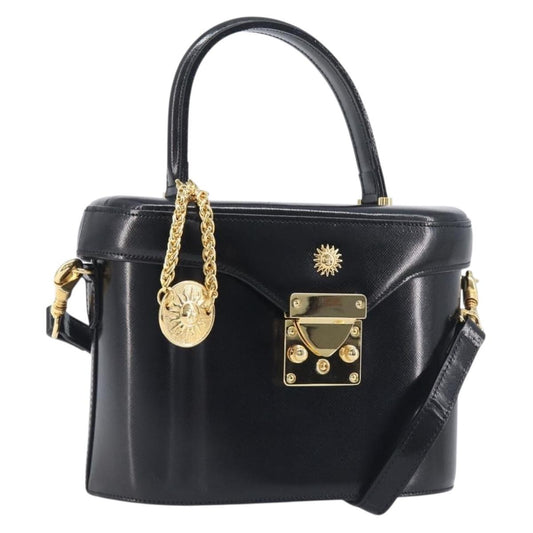 Vintage 90s Gianni Versace Sunburst Leather Vanity Bag