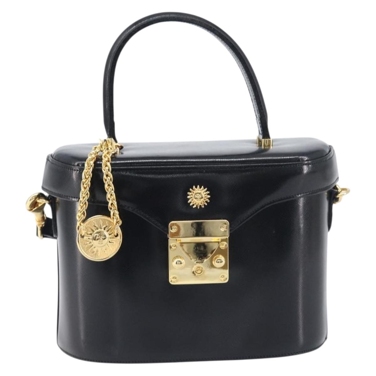 Vintage 90s Gianni Versace Sunburst Leather Vanity Bag