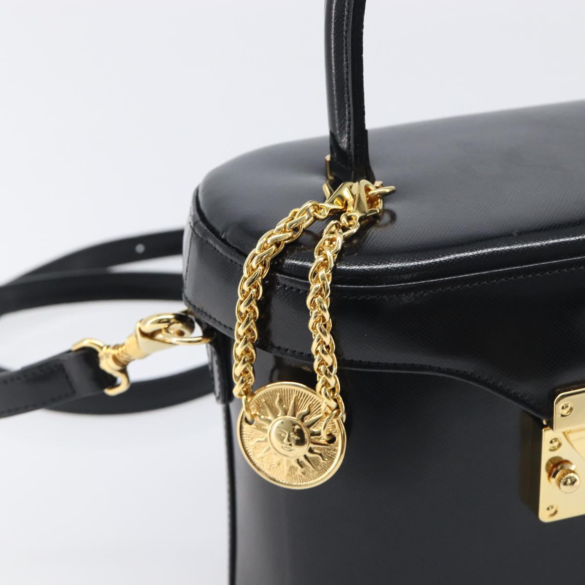 Vintage 90s Gianni Versace Sunburst Leather Vanity Bag
