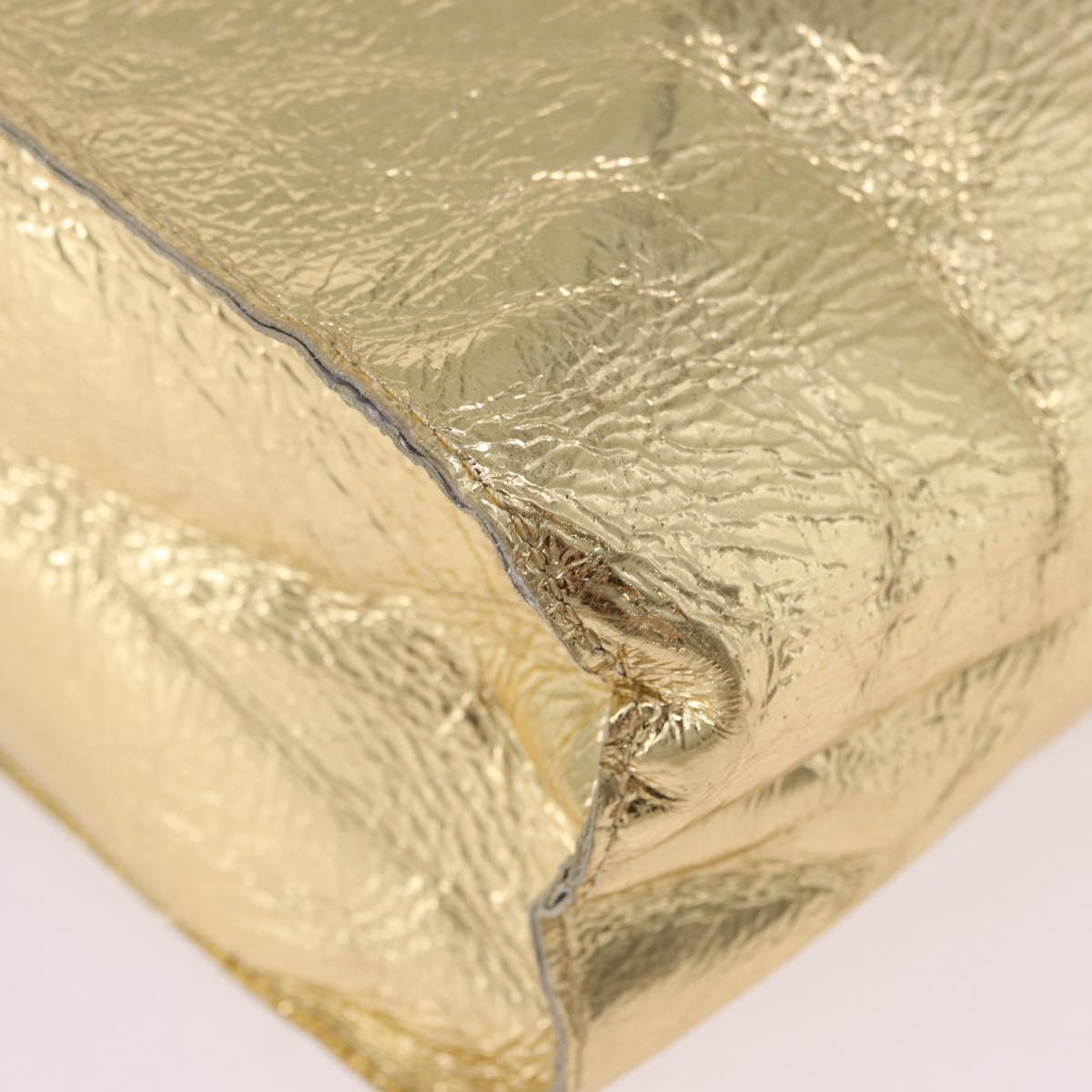 2010s Vivienne Westwood Gold Label Metallic Gold Fig Leaf Shoulder Bag