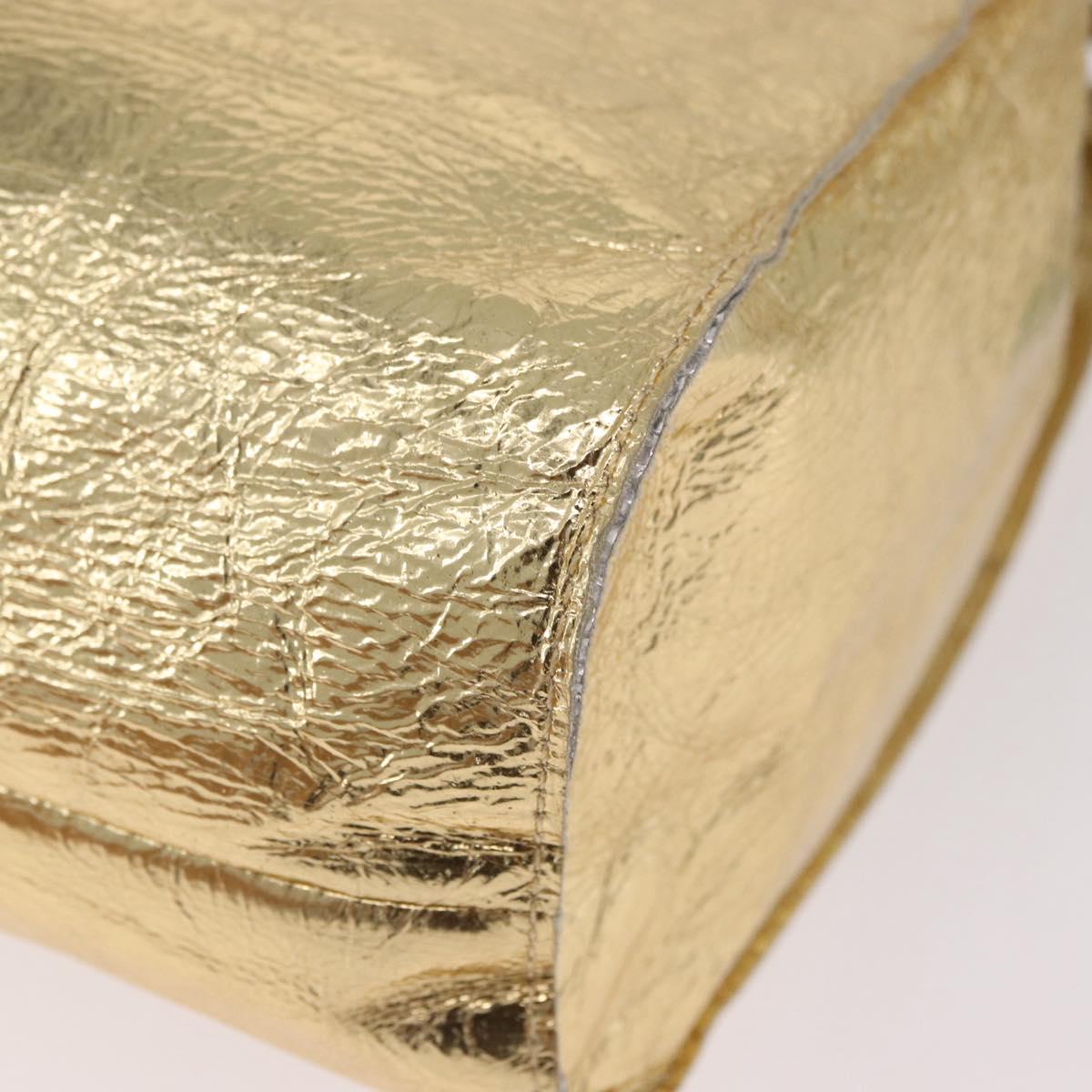 2010s Vivienne Westwood Gold Label Metallic Gold Fig Leaf Shoulder Bag