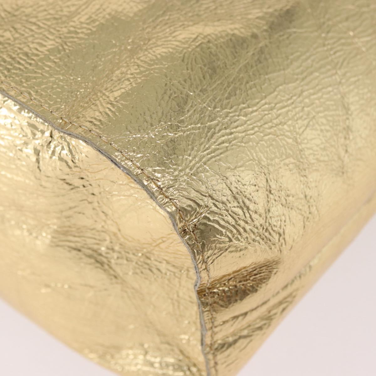 2010s Vivienne Westwood Gold Label Metallic Gold Fig Leaf Shoulder Bag