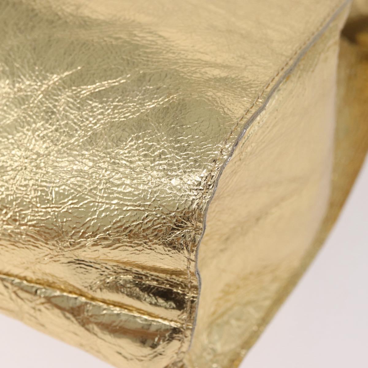2010s Vivienne Westwood Gold Label Metallic Gold Fig Leaf Shoulder Bag