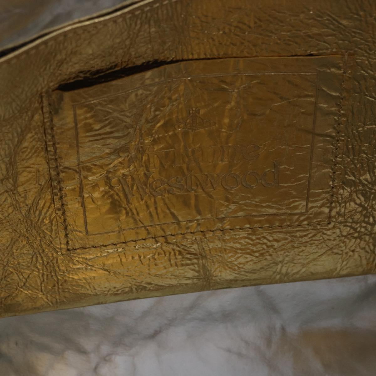 2010s Vivienne Westwood Gold Label Metallic Gold Fig Leaf Shoulder Bag